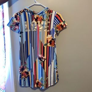 Spring dress with a hood